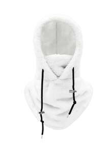 1pc Unisex Warm Windproof Winter Hat With Gloves, Outdoor Fleece Hat, Windproof Tie Hat, With Stitching Label Letter, Windproof Head Cover, Suitable For Mountain Biking, Motorcycle Face Mask Hat, Integrated Cold-Proof Scarf Hat, Essential For Motorcycle Riding - Multicolor - View 13