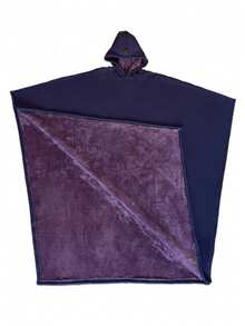 1pc Camping Hooded Shawl Blanket, Unisex Adult Relaxing Cape Set, Loose Wearable Blanket, Oversized Weighted Cape, Anxiety Relief, Unisex Loose Fit, Ultra Soft Faux Fur Lining, Wearable Blanket - Soft And Fluffy, Warm And Comfortable, Oversized Design, Convenient To Carry - Multicolor - View 18