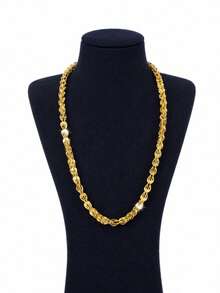 Mgyi 1 Piece Classic Gold Plated Hollow Woven Phoenix Tail Chain Necklace For Men For Daily Wear And Banquet Occasions - Gold - View 2