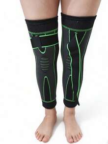2pcs Extra Long Compression Straps, Basketball Knee Pads, Joint Sleeves, Unisex Extra Long Warm Compression Straps, Elastic Sports Long Strap Knee Pads, Anti-Slip Compression Knee Protector Warm For Running Sports, Nylon Thigh Knee Pads, Cycling Knee Pads - Green - View 6