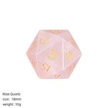 Natural Crystal Carved 6/12/24-Sided Dice, Holiday Party Tabletop Game Tool, Healing Crystal And Stone, Suitable For Holiday Gift Memorial Collection, Used For Energy Healing Meditation Crystal Stone, From Brand CUPIDCRYSTAL - Dice - View 20