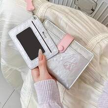 Women's Fashion Card Holder ID Wallet Passport Holder, Cute Puppy Pattern Travel Document Wallet With Detachable Bone Charm, Card Slot, Pen Holder, SIM Card & Memory Card Slot, Compact Portable Storage Pouch For Vacation And Holiday Travel - Multicolor - View 3