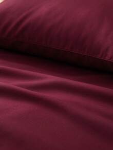 2/3pcs Solid Color Fitted Sheet Mattress Protector Cover, Deep Pocket Bed Sheet, Soft & Breathable, Suitable For All Bed Sizes-Twin, Full, Queen, King, 9-12 Inches/25cm Deep Pocket, Machine Washable, Burgundy - Burgundy - View 4