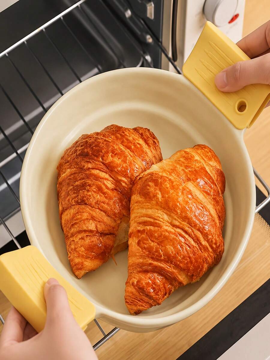 2pcs Silicone Pot Ear Covers, Insulating Handle Protectors For Earthenware Pots, Lids And Plates, Suitable For Christmas, Thanksgiving And Other Holidays - View 1