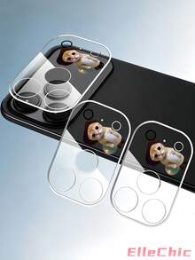 1pc Cute Cat Pattern Lens Protector Film, Compatible With Phone 17 Pro/17 Pro Max/18 Pro/18 Pro Max, Full Coverage Rear Camera Protection, Scratch-Resistant, Easy Installation, Phone Decoration - Clear - View 5
