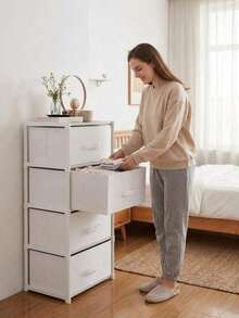 Portable Wardrobe, Closet Storage, Multi-Functional Style For Autumn Home Decor, Medium And Small Size, Cube Storage Cabinet With Drawers, Indoor Storage For Bedroom, Living Room, Study And Office, Holiday Storage, Holiday Gifts, Christmas Presents - Multicolor - View 2