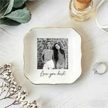 Customized Best Friend Photo Jewelry Tray, Personalized Small Accessory Dish, Gift For Sisters, Ceramic Ring Dish, Personalized Gift, Close Friend Gift - Multicolor - View 18