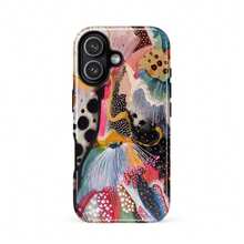 Ocean Wild 手機殼 抽象海洋生物圖案 彩色藝術風格 相容 iPhone 18 17 16 15 14 Plus 13 12 11 Pro Max - 彩色 - 查看 6