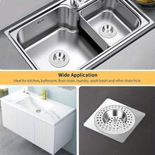 3pcs Stainless Steel Mesh Perforated Sink Strainer Drain Filter Basket Clog-Proof Vegetable Washing Tray - Multicolor - View 7