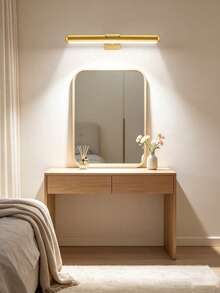 USB Rechargeable LED Mirror Wall Light, LED Makeup Mirror Front Light, 3-Color Adjustable Reading Light, Remote Control Timer Modern Hollow Bedside Lamp, Bedroom Study Office Indoor Lighting, Gold Optional, Touch Dimming, Bedroom/Dormitory Light - Three Colors - View 11
