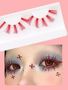 1 Pair Long Curly Lightweight Colorful Eyelashes, Japanese Style Soft Eyelash Extensions - M07 - View 3