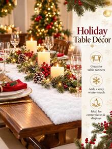 1pc-Christmas Snow Blanket (31.5 X 47.2 In) | Artificial Snow Blanket/Snowflake/Snow Roll | An Artificial Snow Blanket For Christmas Tree Decoration, Suitable For Creating A "Winter Wonderland" Village Scene For Photo Shoots And Festive Table Scenes. - 1PC - View 5
