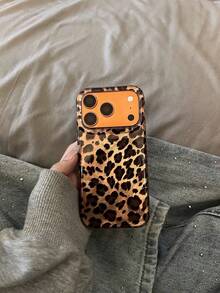 Black Leopard Print On Brown Base
