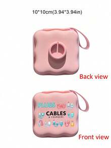 Colorful Cable-Print Digital Storage Pouch–Multi-Functional Organizer.Suitable For Chargers, Power Banks, Digital Cameras, Cables And Cosmetics; Lightweight And Compact, Suitable For Travel, Dormitory, Home And Office Scenarios; Suitable For Students, Travelers And Teachers; An Ideal Gift For Birthdays, Holidays, Back To School And Teacher's Day. - Multicolor - View 20
