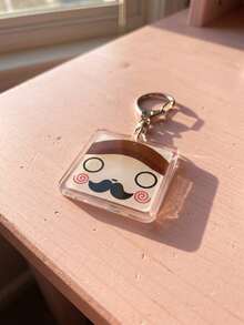 1Pc/6Pcs Animal Hospital Acrylic Keychains, Cute Cartoon Animal Face Pattern, Car Key Pendant, Ita Bag Accessory, Daily Decoration, Halloween Gift, Birthday Gift, Christmas Gift, Party Favor, Graduation Gift, Back To School, Exquisite Collection, All Seasons - Multicolor - View 6