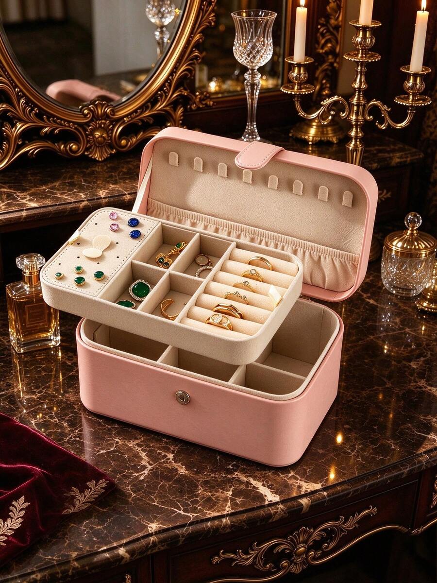 New Luxury Double Layer Jewelry Box, Bracelet Storage Box, Premium ...