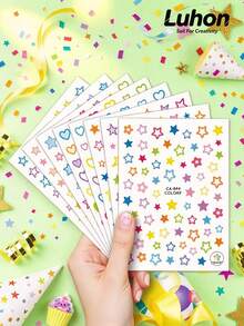 4pcs Bow & Star Sticker Set, Minimalist Hand-Drawn Style, Ins Style ...