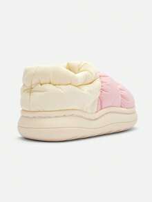Balabala Boys' & Girls' 2026 Winter Colorblock Warm Indoor House Slippers - White Red - View 5