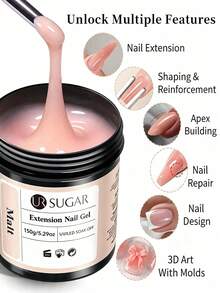 UR SUGAR 150G Canned Nail Extension Gel, Dual Effect Of Extension And Reinforcement, Prevents Lifting And Breaking, Easy To Shape, Non-Drip Formula, UV LED Light Curing - Multicolor - View 4