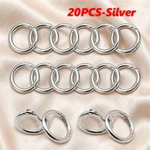 25/20/10/1pc 1.26 Inch (32mm) Spring Loaded O-Ring, Metal Key Ring And Round Clip, Suitable For Replacing Wallet Rings, Key Rings, Key Lanyards, Car Keychains, Pet Collars, Handmade Jewelry - Multicolor - View 10