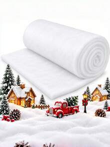1pc-Christmas Snow Blanket (31.5 X 47.2 In) | Artificial Snow Blanket/Snowflake/Snow Roll | An Artificial Snow Blanket For Christmas Tree Decoration, Suitable For Creating A "Winter Wonderland" Village Scene For Photo Shoots And Festive Table Scenes. - 1PC - View 1