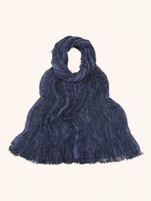 1pc Women's Solid Color Vintage Distressed Style Headscarf Fashion Shawl Soft Breathable Headwrap - Multicolor - View 17