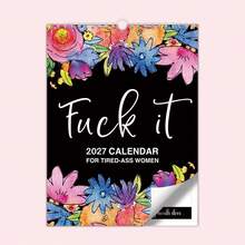 2027 Funny Sarcastic Quotes Wall Calendar, Satirical Humorous Copy Monthly Calendar, Colorful Hand-Drawn Floral Design, 12-Month English Creative Calendar, Personalized Black Humor Wall Decor, Suitable For Women's Office, Home And Best Friends' Fun Stress Relief Gift - 2027 Fun Calendar - View 7
