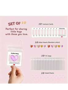 20/10/1 Set Heart-Shaped Pocket Hug Cards, Portable Encouragement Cards, Random Color, Thoughtful Gift For Friends And Family, Perfect For Christmas, Thanksgiving And Special Occasions - Multicolor - View 9