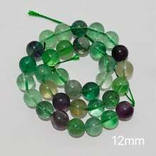 15" Natural Rainbow Fluorite Round Beads 4-12mm, DIY Jewelry Accessories, Healing Gemstone For Chakra Balance, Loose Beads For Bracelet Necklace Making - Multicolor - View 18