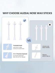 30 Pieces Disposable Cosmetic Nasal Hair Removal Wax Sticks For DIY Use, Suitable For Removing Nasal Hair, A Two-In-One Multi-Functional Wax Applicator. - Multicolor - View 5