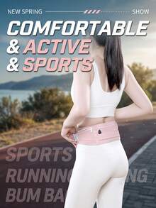 Unisex Sports Waist Bag, Suitable For Running, Hiking, Fitness And Night Running, Can Hold Phone, Reflective Strip Design Suitable For Night Running - Multicolor - View 3