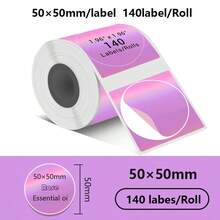 Thermal Printer Stickers 2" Round Holographic Waterproof,Stunning Ocean Gradient Colors (50mm X 50mm) 140Pcs/Roll For Versatile Use Works With 2-Inch Phomemo Printers And All 4x6-Inch Large Label Printers - View 14