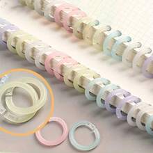 50/100pcs Colorful Detachable Loose-Leaf Plastic Punch Ring Binder Clips, Very Suitable For School Supplies, Graduation Stationery, Office Supplies, Random Colors, No Storage Box - Random-color - View 5