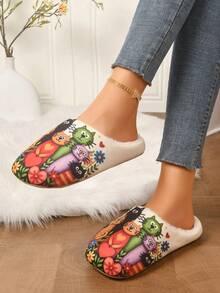 Sandal Wanita Motif Kucing Lucu, Sandal Musim Dingin Lembut dan Ringan, Sandal Natal - MultiWarna - View 6