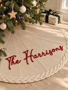 Personalized Christmas Tree Skirt, Christmas Gift, Customizable Name, Christmas Home Decor, Perfect Christmas Gift For Friends - Multicolor - View 6