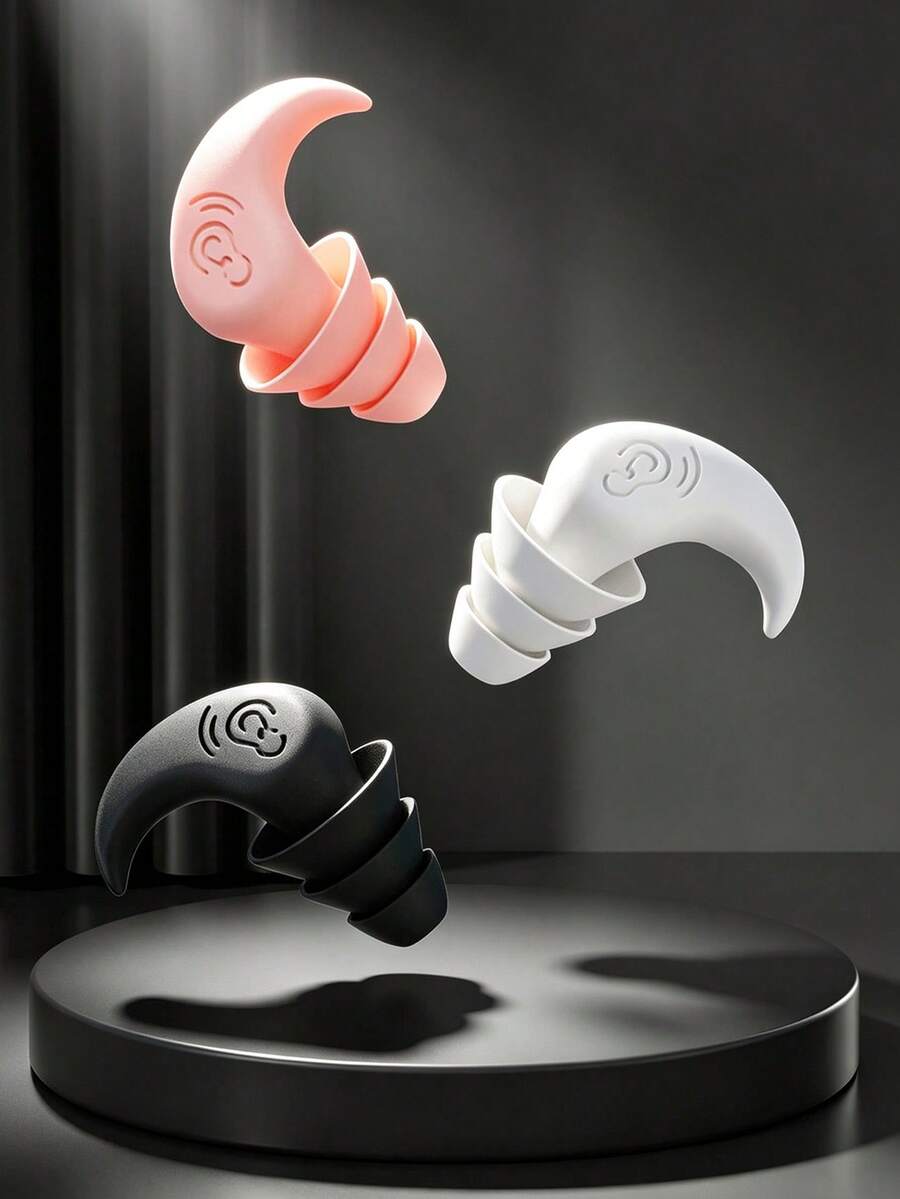 2pcs Earplugs (With Earplug Storage Case) For Noise Reduction, For Work, Travel, Concerts, Swimming, Sleep, Washable Earplugs, Home Supplies, Gift Choice. - Multi-color Combination - View 1