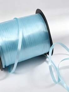 1/2 Roll Plastic Balloon Ribbon, Simple Solid Color Balloon Tie, Suitable For Party, Christmas - Light Blue - View 10