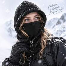 2/1pc Unisex Balaclava Ski Mask Winter Warm Scarf Hat - Multicolor - View 13
