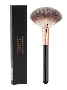 docolor Professional Fan Highlighter Brush For A Precise Glass Skin Glow - Ideal For Nose, Cheekbone & Body Strobing Liquid & Powder Highlighter - Black - View 11