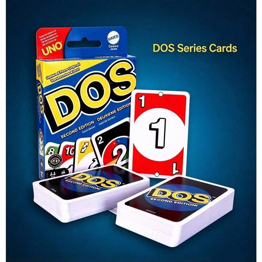 Mattel UNO DOS Card Game-JEU DE CARTES,Suitable For 2–6 Players.Party Toys Multiplayer Interactive Toys