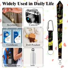 Game Console Print Lanyard, Lanyard Set/Outdoor Portable Halter, Convenient Hanging Buckle For Outings, Multi-Functional Halter, Can Hang Small Items, Keys, Free Your Hands, Essential For Outdoor Storage - 2-piece Lanyard Set - View 2