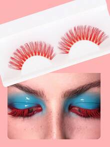 Japanese Manga Style Colorful False Eyelashes, 1 Pair Suitable For COSPLAY - M01 - View 3