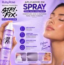 Bruma Stay Fix Fixadora de Maquiagem Matte e Glow - Roxo - Visão 8