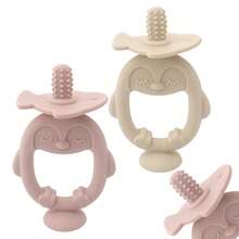 Đồ chơi gặm nướu bằng silicone cho trẻ sơ sinh, thiết kế chim cánh cụt dễ thương, dễ cầm nắm, nhiều điểm nhai đa năng - Nhiều màu - Xem 13