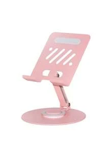 Macaron Color 360° Rotating Phone & Tablet Stand, Foldable & Adjustable Metal Desktop Phone Holder With Heat Dissipation Holes, Suitable For Smartphones And Tablets - View 3