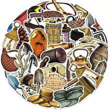 50pcs Vintage Object Oriental Stickers For Journaling Supplies Party ...