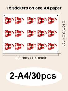 Custom Santa Hat Initial Christmas Stickers, Personalized A-Z Letter Name Gift Tags, Festive Santa Claus Design For Holiday Present Wrapping And Greeting Cards, Customized Xmas Envelope Seals, Customizable Name Labels For Gift Boxes And Party Favors - Style G - View 9