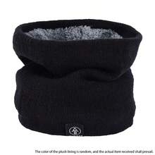 Unisex Winter Plush Lined Knitted Neck Warmer, Soft And Comfortable Fabric, Windproof And Warm, Multiple Colors Available, Suitable For Christmas, New Year And Outdoor Activities - A - View 2