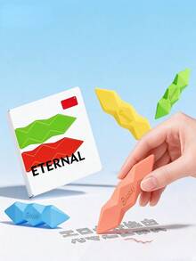 4 Pcs /8 Pcs /Multi-Faceted, Geometric, Pen-Style Eraser-Non-Slip And Easy-To-Use Student Stationery. - Multicolor - View 1