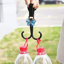 No-Drill Rotating Free-Spinning Hook With Rope Fixation, Bohemian Butterfly Hook, Car Storage Hook Suitable For Ceiling/Wall, Travel Gear, Bags, Helmets, Vehicles - No Installation, No Hanging, For Storage And Organization - Butterfly Hook - View 2